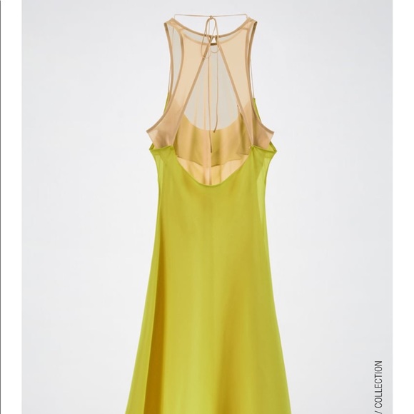 ZARA NWT CONTRASTING MIDI DRESS - Picture 4 of 13